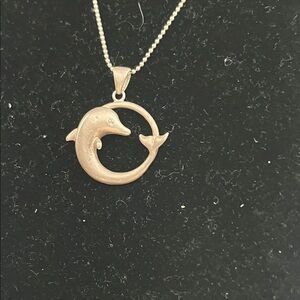 Sterling Silver 925 Dolphin Pendant Necklace | Ocean Dolphin Charm